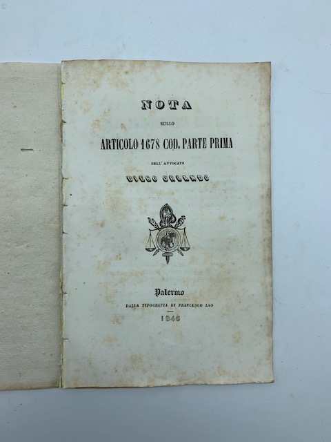 Nota sullo articolo 1678 Cod. parte prima